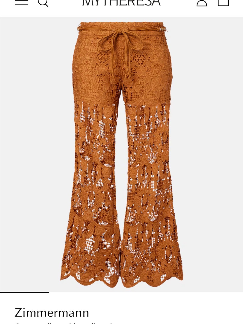Zimmermann Coco Crochet Flare Pants